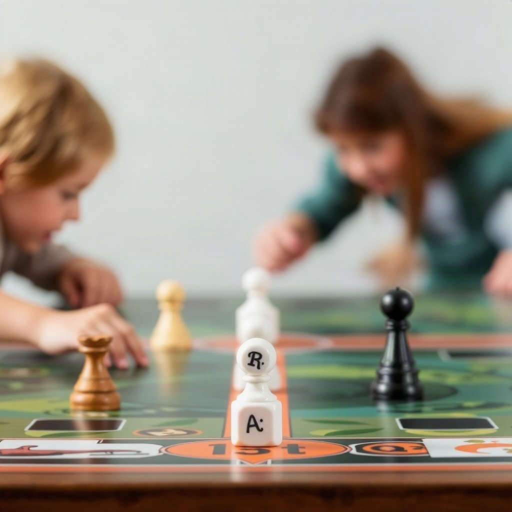 How are roll-and-move games different from strategy games for learning?