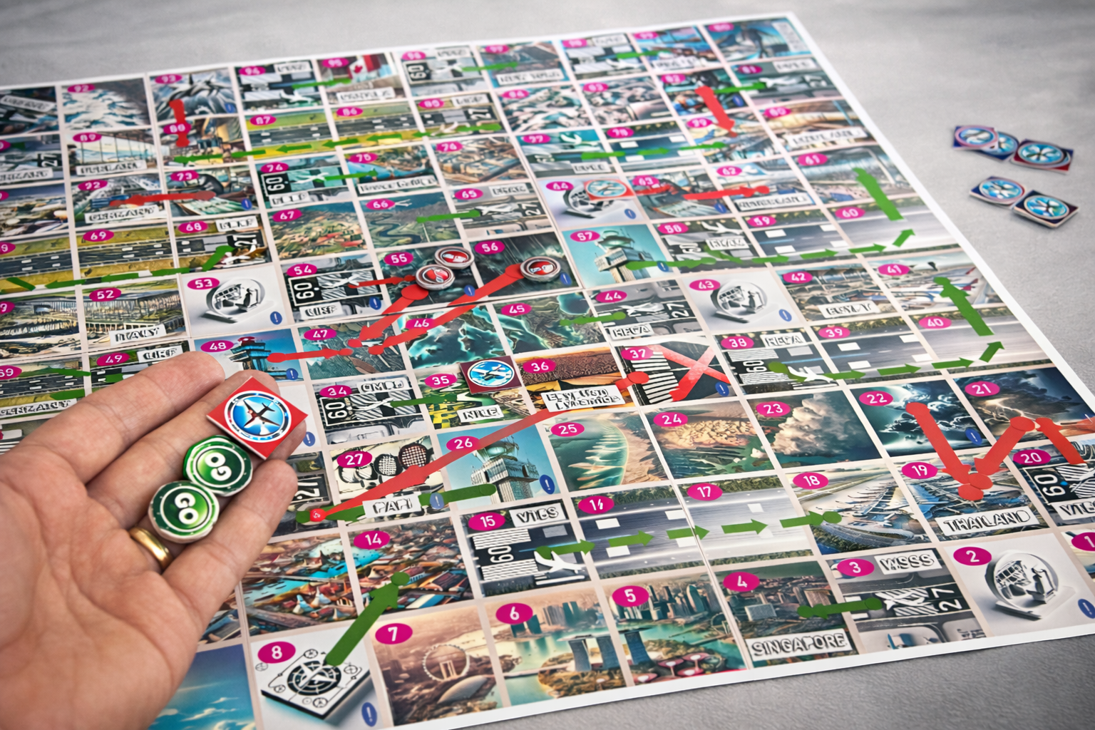 Aviation Snakes and Ladders board game box